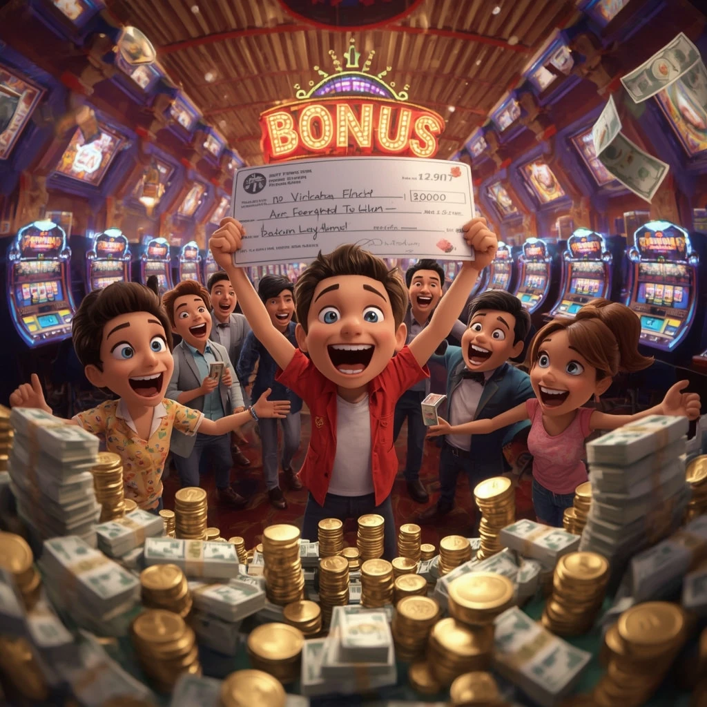 bonus in man's hands at WINNER CLUB CASINO